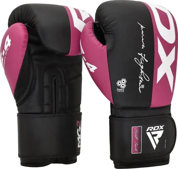 Рукавички боксерські RDX BOXING GLOVES REX F4 рожево-чорні BGR-F4P