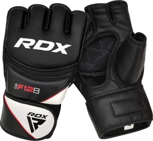 Рукавички MMA RDX GRAPPLING GLOVES NEW MODEL чорно-білі GGR-F12B