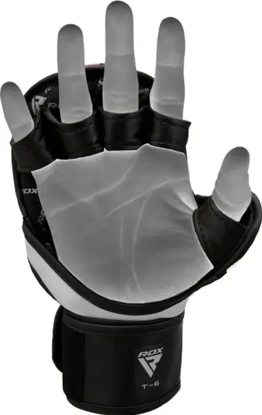 Рукавички MMA RDX GRAPPLING GLOVES REX T6 PLUS червоно-чорно-білі GGR-T6R