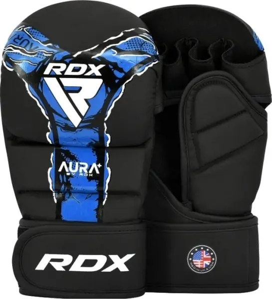 Перчатки для MMA RDX GRAPPLING GLOVES SHOOTER NEW AURA F17 черно-синие GSR-F17BU