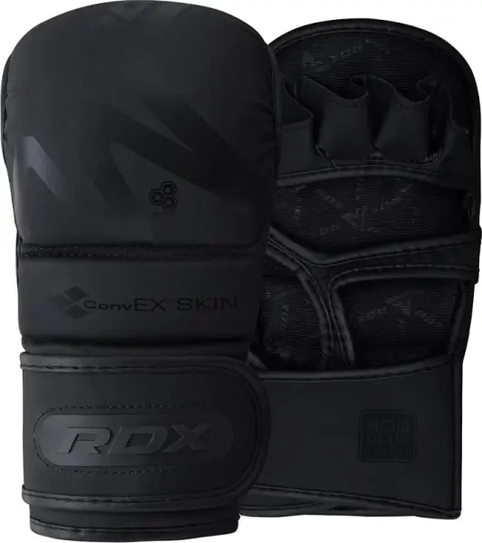 Рукавички MMA RDX GRAPPLING GLOVES SHOOTER T-15 чорні GSR-T15MB