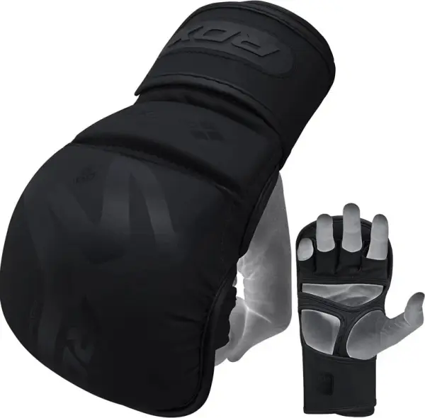 Рукавички MMA RDX GRAPPLING GLOVES SHOOTER T-15 чорні GSR-T15MB