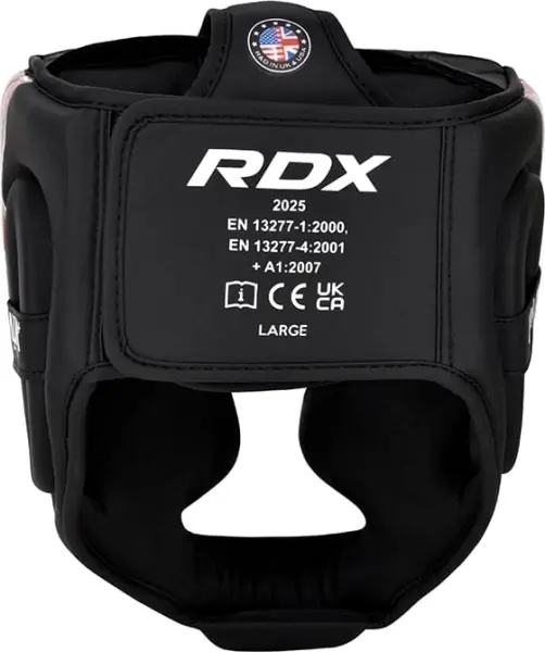 Шолом боксерський RDX HEAD GUARD NEW AURA F17 чорно-червоний HGR-F17BR