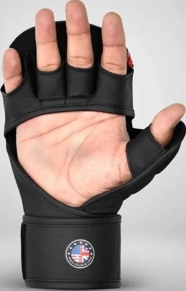 Рукавички MMA RDX GRAPPLING GLOVES SHOOTER NEW AURA F17 чорно-червоні GSR-F17BR