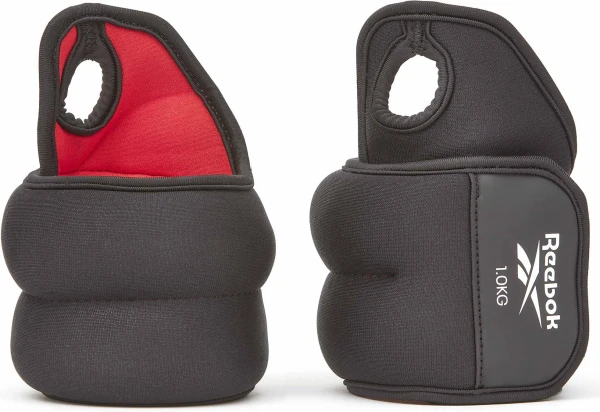 Обтяжувачі для зап'ястя Reebok WRIST WEIGHTS чорно-червоні (2 х 1,0 кг) RAWT-11211