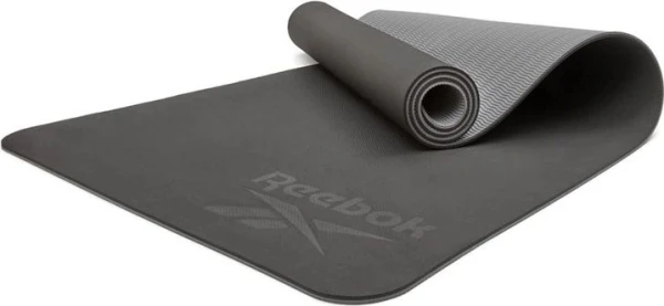 Килимок для йоги двосторонній Reebok DOUBLE SIDED YOGA MAT сіро-чорний RAYG-11042BKGR