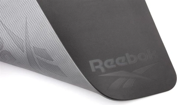 Килимок для йоги двосторонній Reebok DOUBLE SIDED YOGA MAT сіро-чорний RAYG-11042BKGR