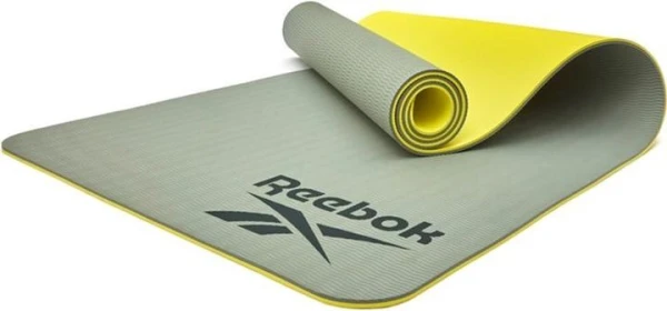 Килимок для йоги двосторонній Reebok DOUBLE SIDED YOGA MAT жовто-сірий RAYG-11042GR