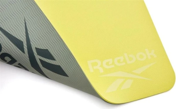 Килимок для йоги двосторонній Reebok DOUBLE SIDED YOGA MAT жовто-сірий RAYG-11042GR