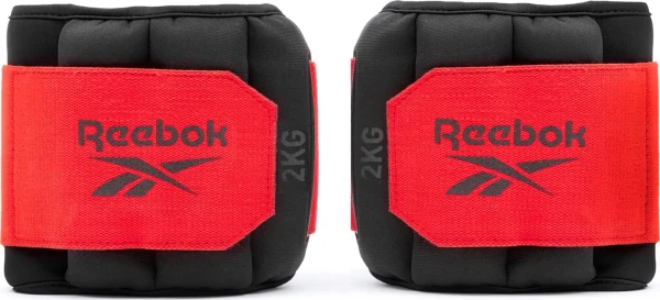 Утяжелители для лодыжки Reebok FLEXLOCK ANKLE WEIGHTS черно-красные (2 х 2,0 кг) RAWT-11273