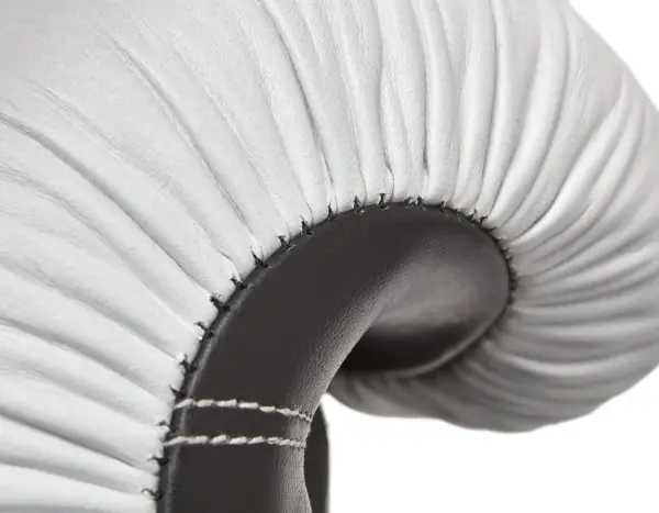 Рукавички боксерські Reebok COMBAT LEATHER BOXING GLOVES біло-чорно-червоні (10 унцій) RSCB-10010WH-10
