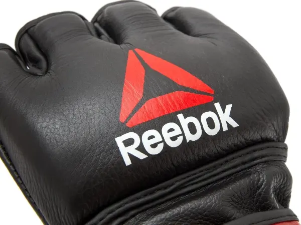 Перчатки для ММА Reebok MMA GLOVES LEATHER черно-красные S RSCB-10310RDBK