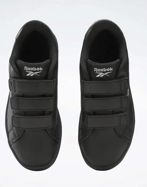 Кроссовки детские Reebok COURT CLEAN HOOK & LOOP черно-серые 100233076