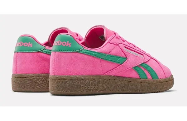 Кроссовки женские Reebok CLUB C GROUNDS UK розово-зеленые 100229526