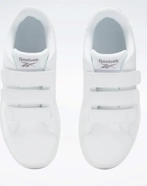 Кроссовки детские Reebok COURT CLEAN HOOK & LOOP бело-серые 100233074