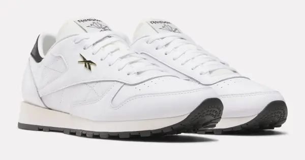 Кроссовки Reebok CLASSIC LEATHER бело-черные 100242496
