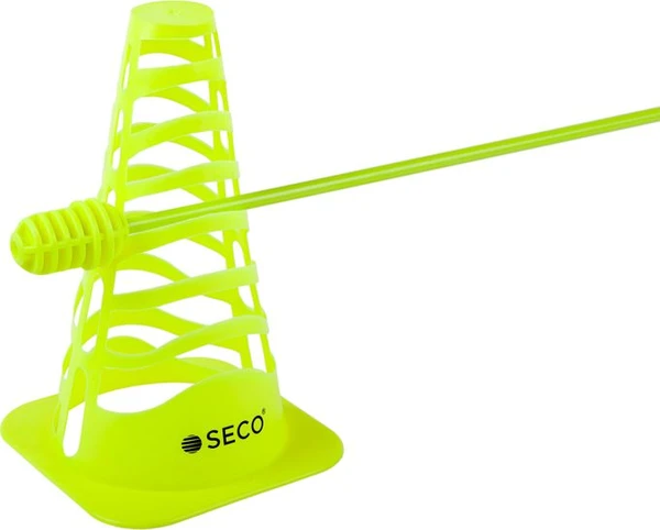 Тренировочный конус SECO с отверстиями 23 см цвет зелено-неоновый 18010607