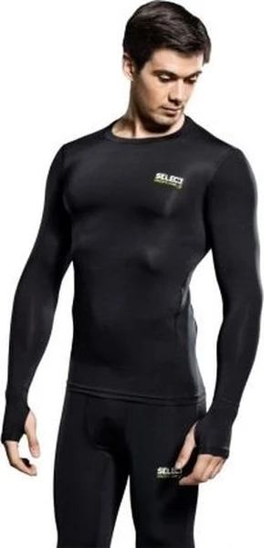 Термофутболка Select 6902 Compression shirt with long sleeves чорна 569020-010