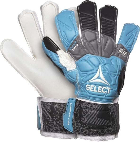 Вратарские перчатки Select 22 Flexi Grip черно-голубые 601220-375