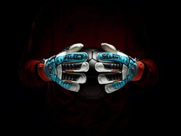 Вратарские перчатки Select 88 Pro Grip бело-голубые 601886-245