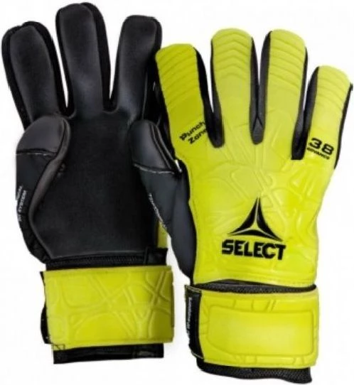 Перчатки вратарские Select 38 Advance желто-черные 605400-002