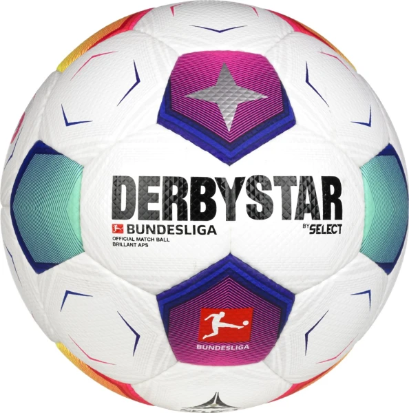 Футбольний м'яч Select DERBYSTAR Bundesliga Brillant APS v23 біло-синьо-фіолетовий Розмір 5 391598-634