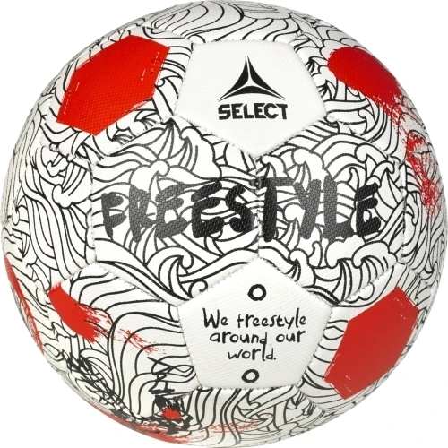 Футбольний м'яч для фрістайлу Select FREESTYLE V24 біло-червоний 4,5 099580-003