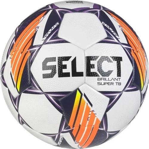 Футбольний м'яч Select BRILLANT SUPER TB V24 (FIFA QUALITY PRO APPROVED) біло-фіолетово-жовтогарячий Розмір 4 361598-009