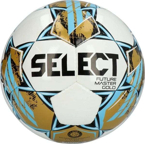 Футзальний м'яч Select FUTURE MASTER GOLD V24 (FIFA BASIC) біло-блакитно-золотий Розмір 4 385341-565