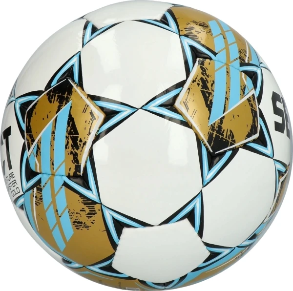 Футзальний м'яч Select FUTURE MASTER GOLD V24 (FIFA BASIC) біло-блакитно-золотий Розмір 4 385341-565