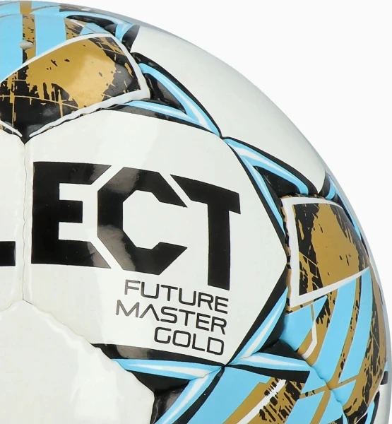 Футзальний м'яч Select FUTURE MASTER GOLD V24 (FIFA BASIC) біло-блакитно-золотий Розмір 4 385341-565