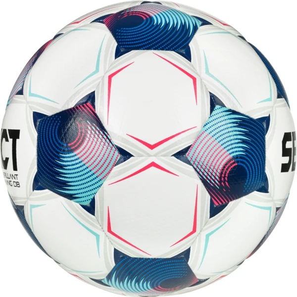Футбольний м'яч Select BRILLANT TRAINING DB V25 (FIFA BASIC) біло-синьо-рожевий Розмір 4 086415-002