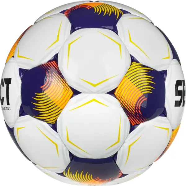 Футбольний м'яч Select DIAMOND FIFA V26 біло-темно-синьо-помаранчевий Розмір 4 085537-010