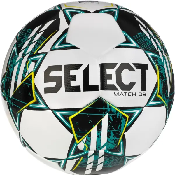 Футбольный мяч Select MATCH DB V23 бело-зелено-черный Размер 4 057536-338