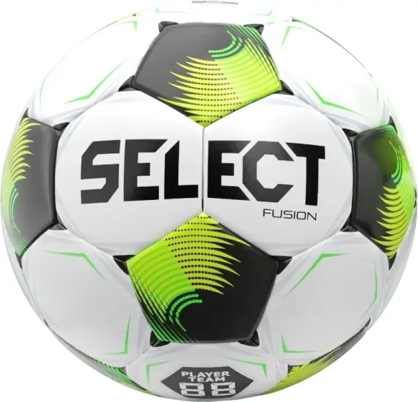 Футбольний м'яч Select FUSION V26 біло-чорно-салатовий Розмір 5 385417-762