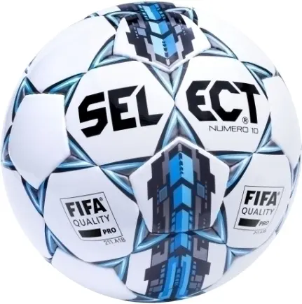 Футбольный мяч Select NUMERO 10 FIFA QUALITY PRO бело-серо-синий Размер 5 367502-305