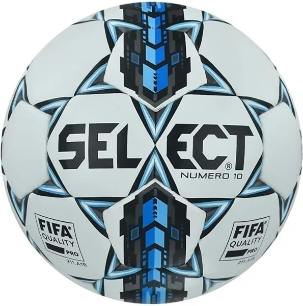 Футбольный мяч Select NUMERO 10 FIFA QUALITY PRO бело-серо-синий Размер 5 367502-305