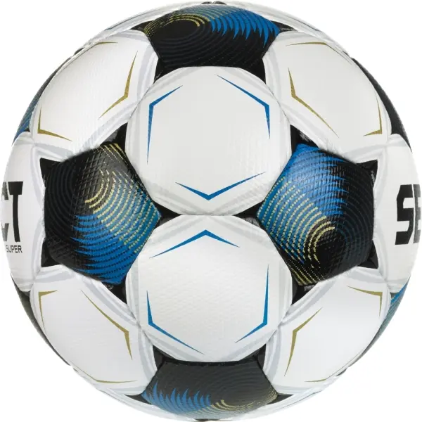 Футбольний м'яч Select SUPER (FIFA QUALITY PRO) V26 біло-синьо-золотий Розмір 5 362555-128