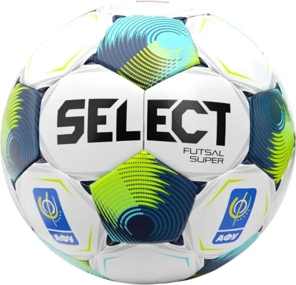 Футзальний м'яч Select FUTSAL SUPER TB (FIFA QUALITY PRO) V26 біло-синьо-салатовий Розмір 4 361348-151
