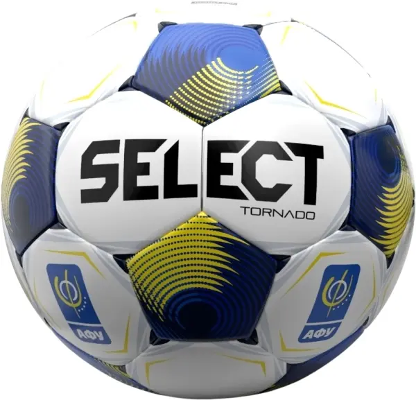 Футзальний м'яч Select FUTSAL TORNADO (FIFA BASIC) V26 біло-синьо-жовтий Розмір 4 384347-763