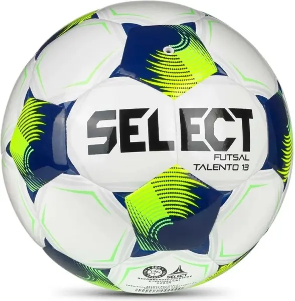 Футзальний м'яч Select TALENTO 13 DB V26 біло-темно-синьо-салатовий Розмір 3 106247-015