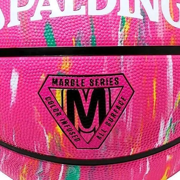 Баскетбольний м'яч Spalding MARBLE SERIES рожевий Розмір 5 84417Z