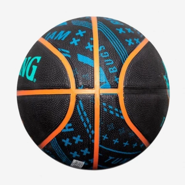 Баскетбольний м'яч Spalding SPACE JAM TUNE SQUAD ROSTER чорно-синій Розмір 7 84540Z