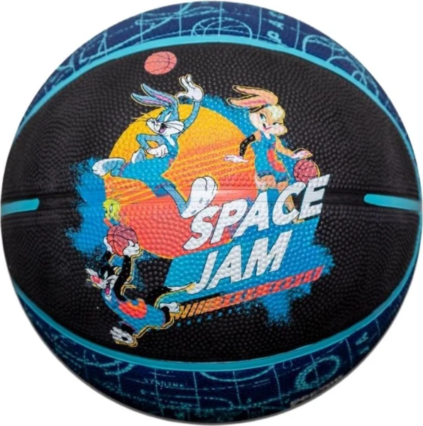 Баскетбольний м'яч Spalding SPACE JAM TUNE COURT чорно-синій Розмір 7 84560Z