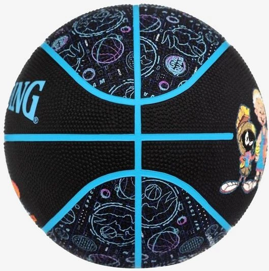 Баскетбольный мяч Spalding SPACE JAM TUNE SQUAD ROSTER черно-синий 7 84582Z