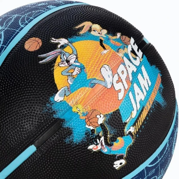 Баскетбольний м'яч Spalding SPACE JAM TUNE COURT синьо-чорний Розмір 5 84596Z