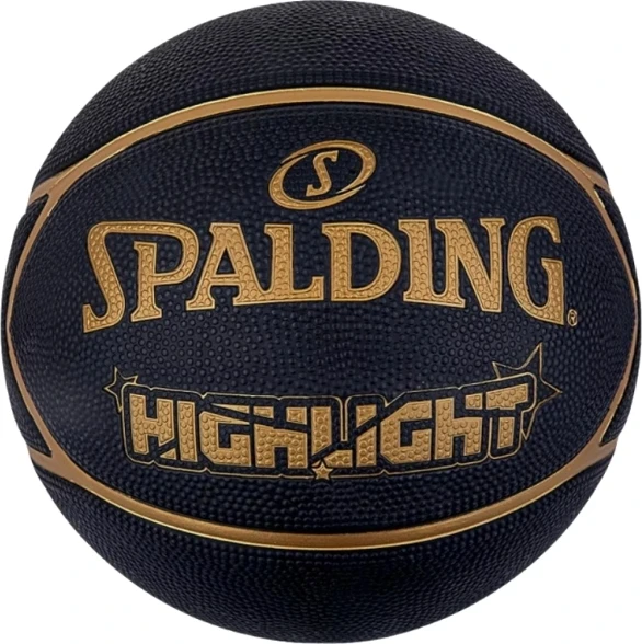 Баскетбольный мяч Spalding HIGHLIGHT черно-золотой Размер 7 84355Z