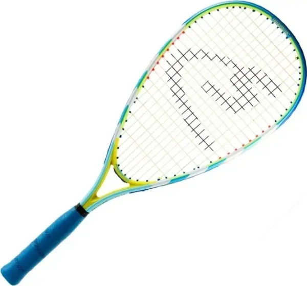 Набір для швидкісного бадмінтону Speedminton SET S700 (2 ракетки, 5 воланів, 4 палички, що світяться, вітрозахисне кільце, набір для корта, чохол) блакитно-жовто-білий 400085