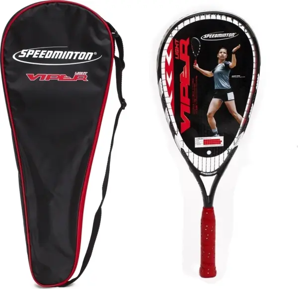 Ракетка для швидкісного бадмінтону Speedminton RACKET VIPER LIGHT чорно-біло-червона 400337