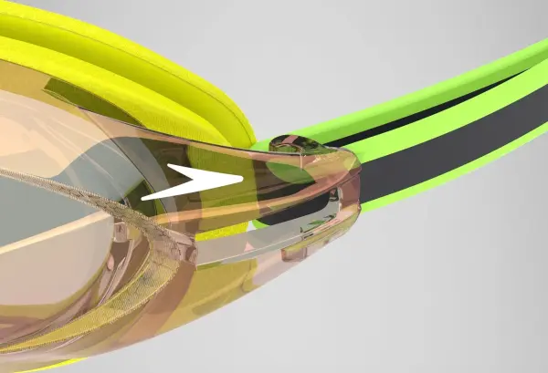 Окуляри для плавання Speedo VANQUISHER 3.0 MIRRORED жовто-салатово-чорні 8-00473417218